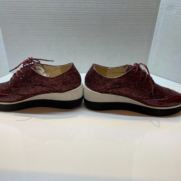 BRAND NEW Kalya Maroon Oxford Sneakers - Picture 6 of 12